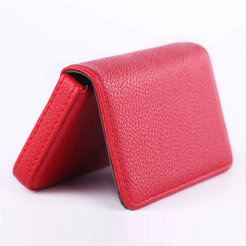 Tarjetero de piel sintética para hombre y mujer, funda delgada para tarjetas de crédito bancarias, varios compartimentos, Color caramelo, 1 unidad