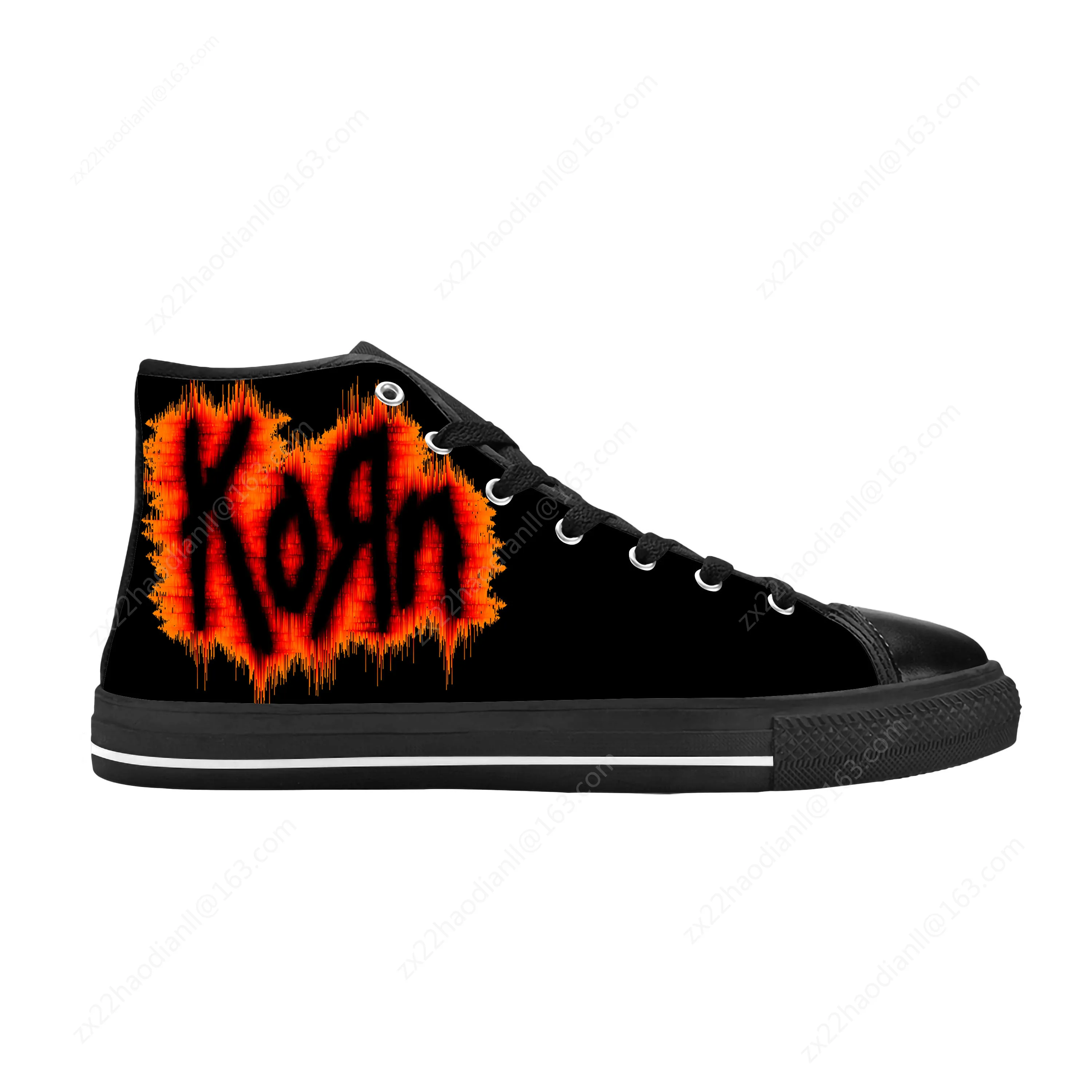 Korn Metal Rock Band Music Horror Fashion Popular Casual Cloth Shoes High Top Comfortable Breathable 3D Print Men Women Sneakers