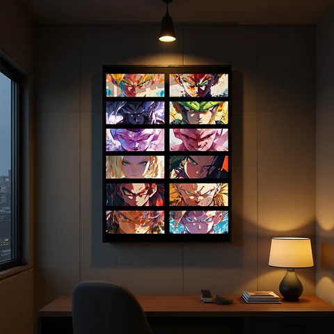 Bilashmart Famous Classic Hot-blooded Anime Dragon Ball, Goku Vegeta, Poster Printing Canvas Painting Home Creative Wall Decoration Mural