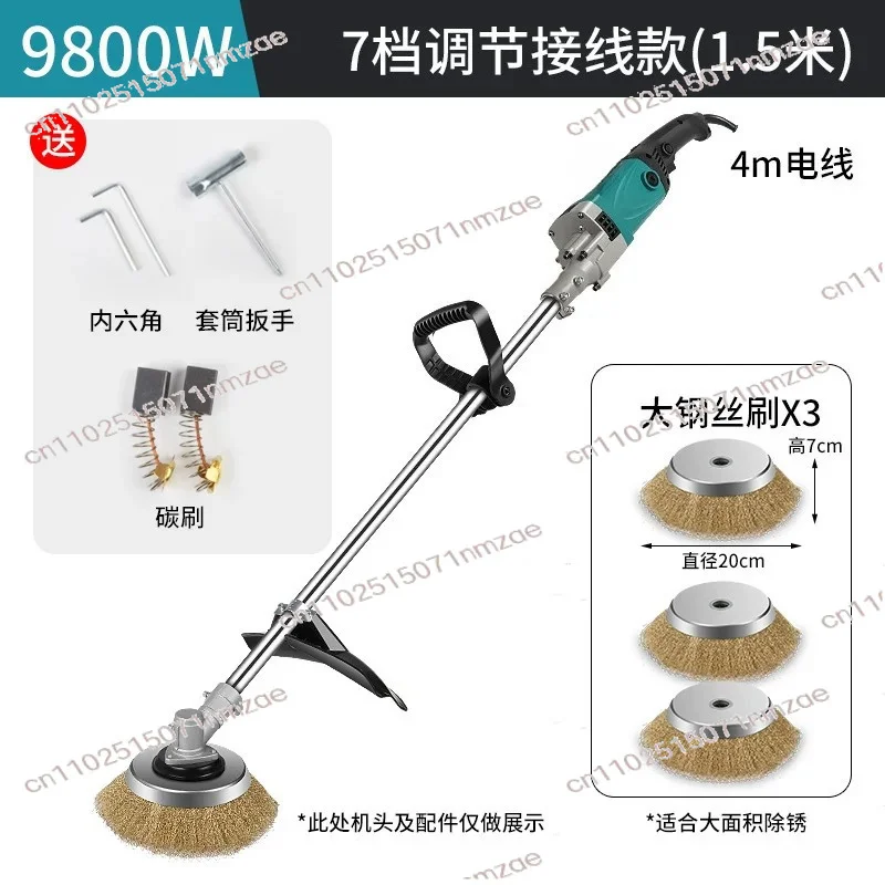 Steel Tile I-beam Refurbishment Rust Remover Cement Floor Grinder Electric Rust Remover Steel Wire Brush Iron Plate Color