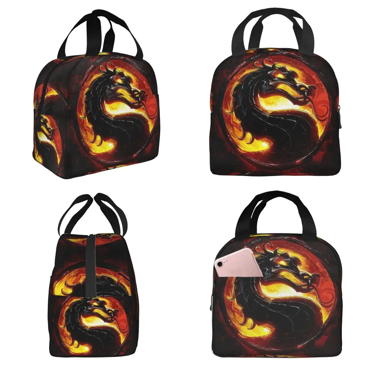 

Термосумка для обедов Mortal Kombat для женщин, офисная термосумка-холодильник, портативный контейнер для еды