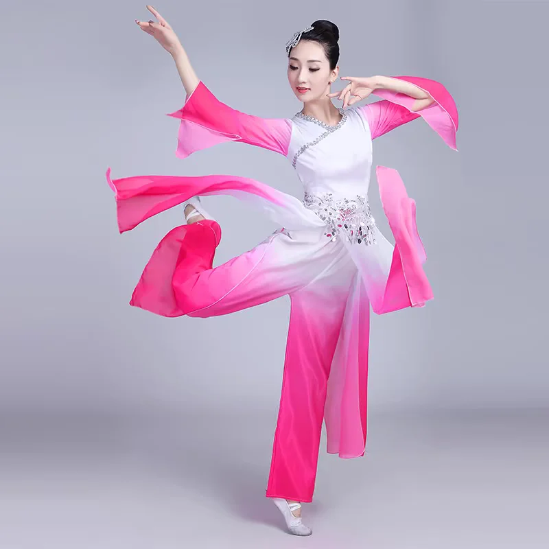 New classical dance costumes female Chinese style modern dance costume elegant umbrella dance water sleeve dance adult female