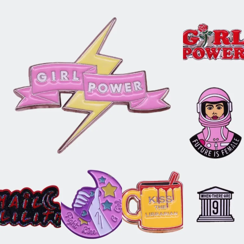 女性のエナメルピン,女性のための高級銅ラペルバッジ,ピンク,コーヒー,月,ファッションギフト