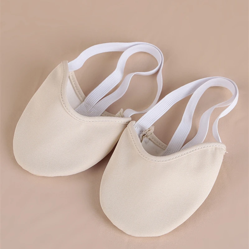 Rhythmic Gymnastics Toe Shoes Soft Half Socks Knitted Roupa Ginastica Professional Competition Sole Protect Elastic Skin Color