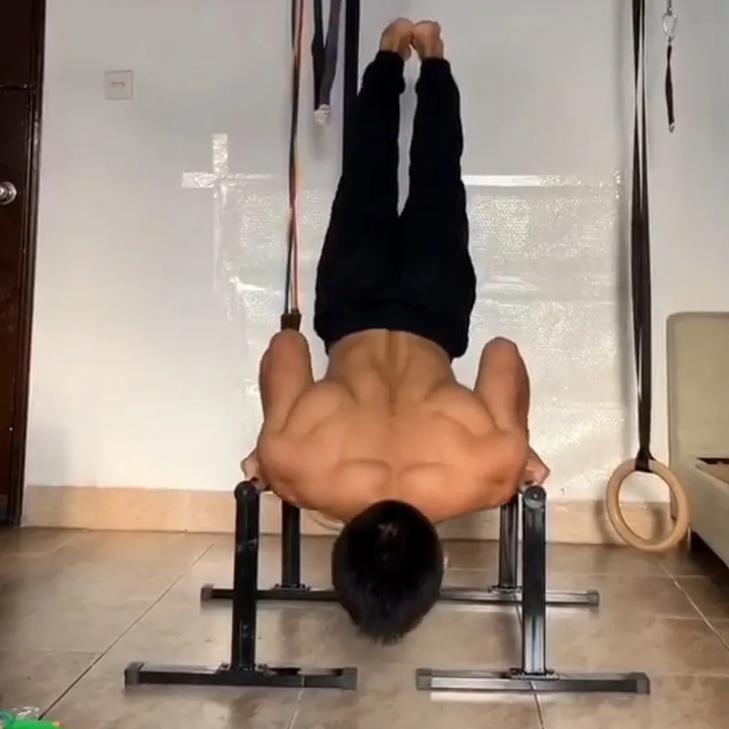 Poręcze Fitness drewniane stalowe Push Up z antypoślizgowym wspornikiem do uchwytu do uchwyt treningowy mięśni sprzęt do ćwiczeń