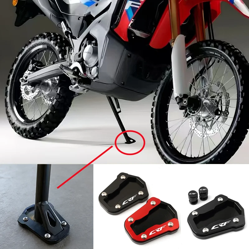 Nuevo ajuste para HONDA CRF 300L CRF300L Rally motocicleta CNC soporte extensión pie soporte lateral almohadilla placa de soporte accesorios CRF300