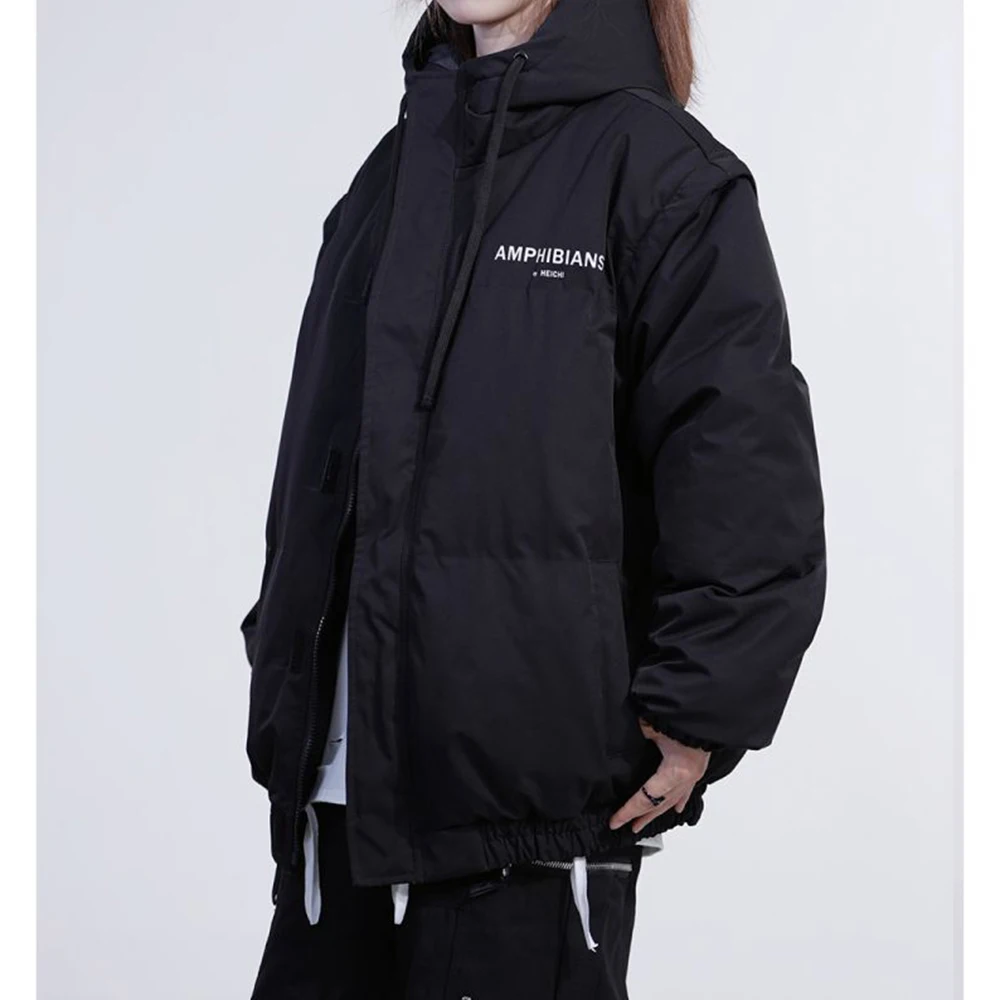 Sleeves women's same cotton-padded clothes women's winter fashion thickened warm cotton-padded couple's vest jackets tide