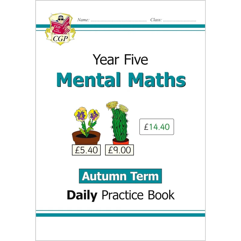 

Новая книга для ежедневной практики Mental Math KS2, год 5, осенний терминал, книги CGP, координация групп, публикации 9781789087697, книга