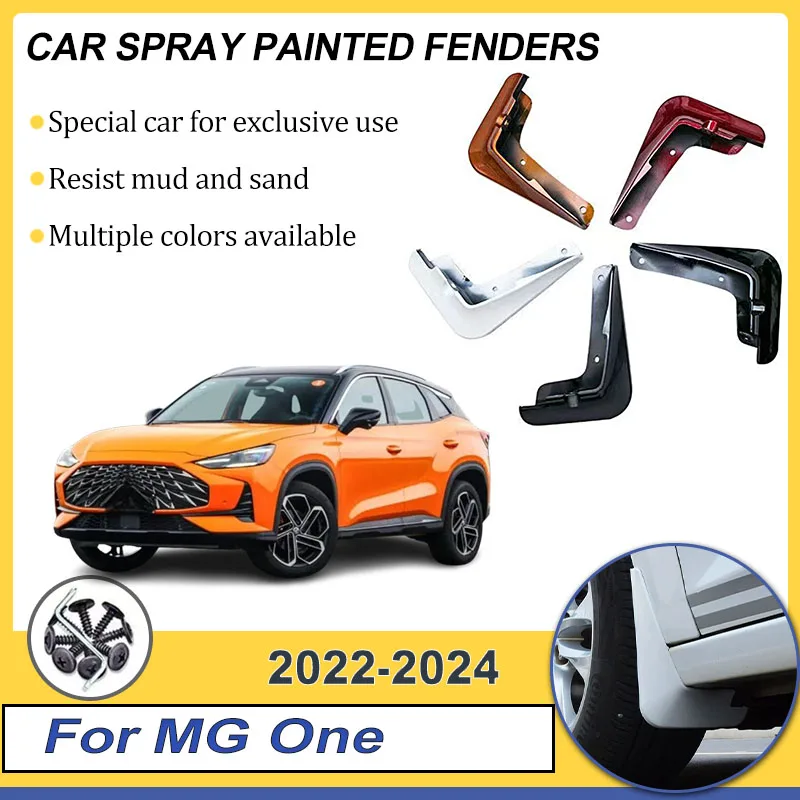 

4PCS For MG One Accessories 2024 2022 2023 Car Spray Baking Mud Flaps Front Rear Fender Flares Protect MudGuards Car Accessories
