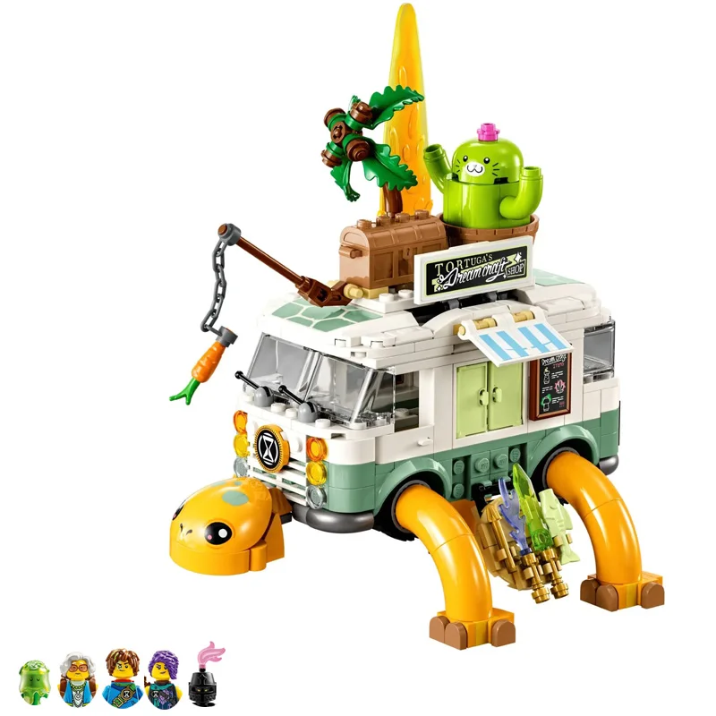 482pcs Dream Series Mrs. Castillo’s Turtle Bus Building Blocks 71456 Figures Moc Construction Bricks Toys Gift For Children Kids