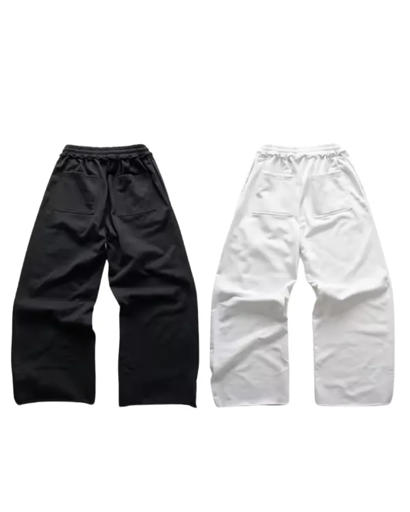 سراويل غير رسمية كبيرة الحجم بنمط حروف عصرية على الطراز القوطي الأمريكي للرجال Y2K Street Harajuku سراويل واسعة الساق متعددة الجيوب