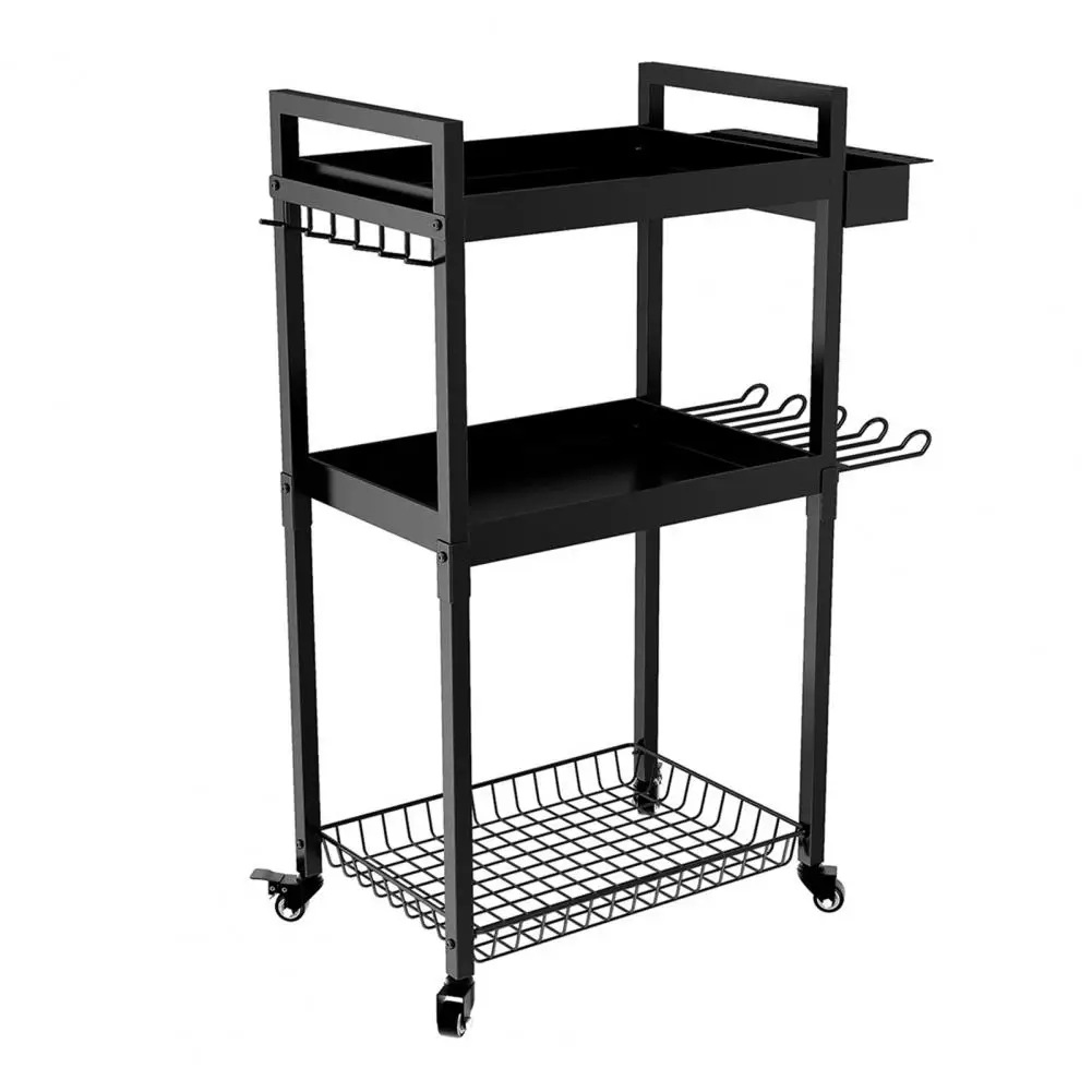 

Utility Vehicle Tool Organizer Cart 3-layer Tool Organizer Cart with Multi-directional Wheels for Garage Storage Screwdrivers