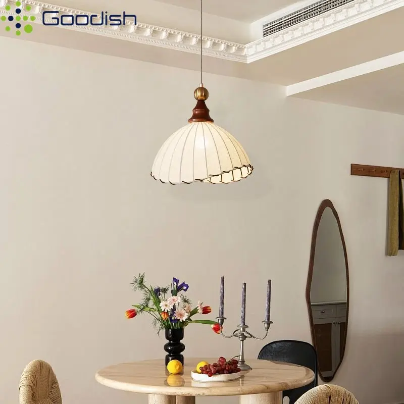 

Подвесные светильники из французской ткани в стиле ретро, светодиодные люстры ваби-саби, украшения дома, подвесные светильники для гостиной, столовой, спальни, кафе