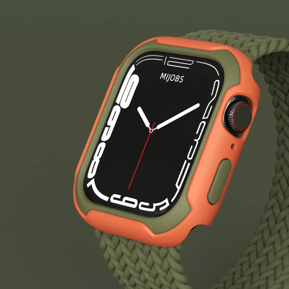 Casing untuk Jam Tangan Apple Seri 7 6 5 4 SE Kompatibel 40Mm 41Mm 44Mm 45Mm Bumper Penutup Pelindung Layar untuk Gelang Pintar IWatch