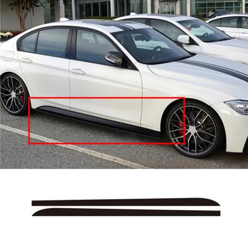 2 pcs Car Body Stripes Side Skirt Sticker For BMW 1 2 Series E81 E82 E87 E88 F20 F21 F52 F40 F22 F23 F45 F46 F44 G42 Accessories