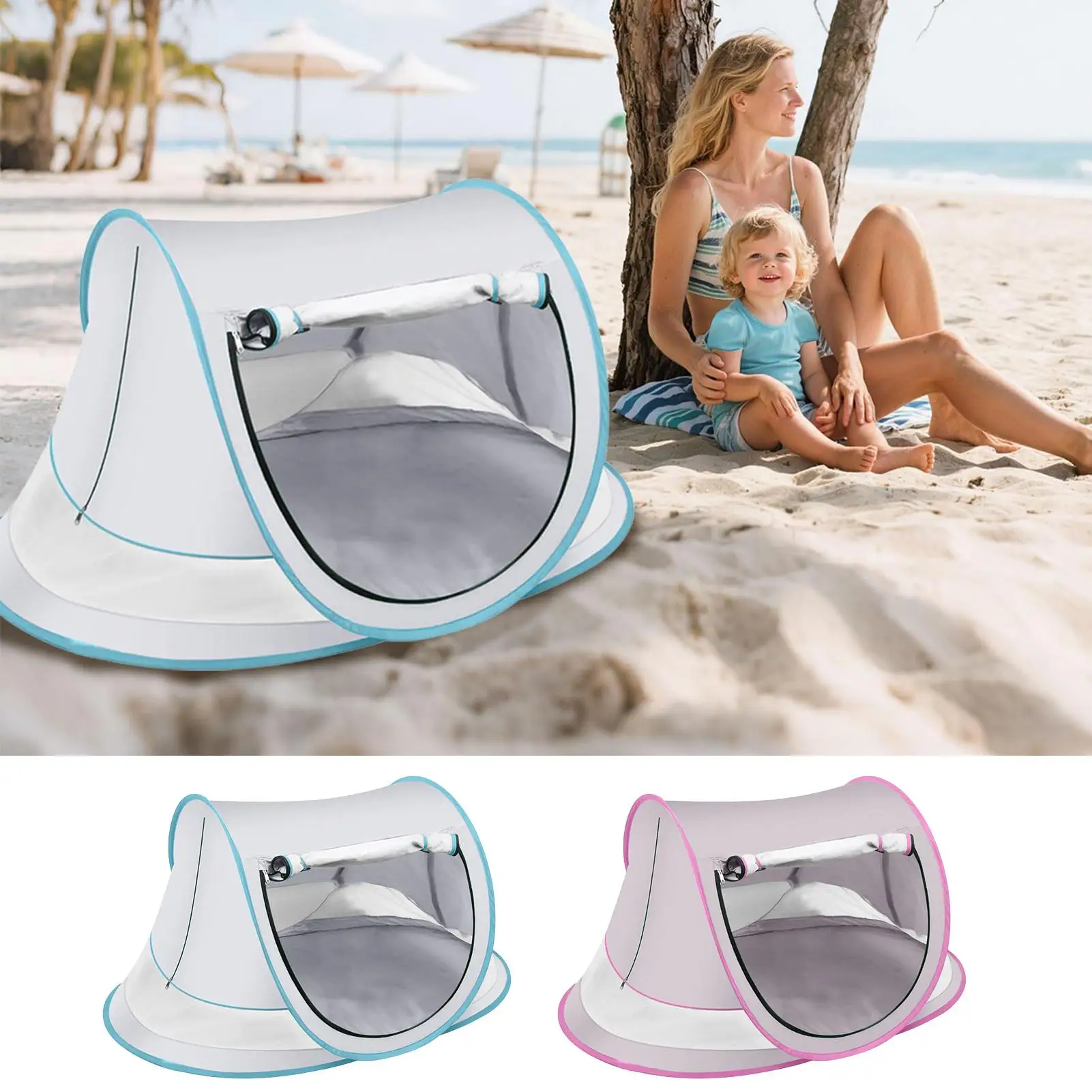 Baby Strand Zelt Pops-up Baby Baldachin Leichte Sand-Proof Dome Zelt Outdoor Sonnenschirm Reise Kind Spielen Dome Markise Spielzeug