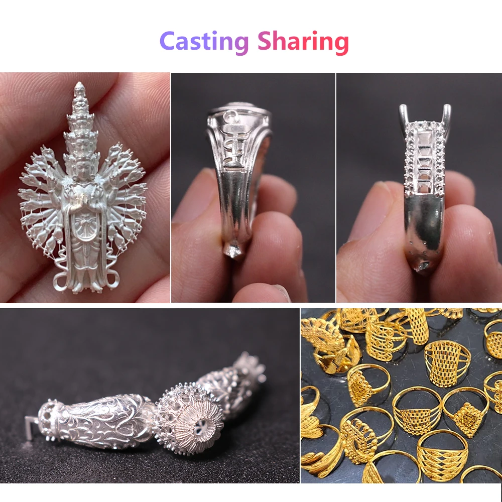 1000g 500g 800D สีขาว WAX หล่อเรซินสําหรับเครื่องประดับ GOLD DLP LCD 3D เครื่องพิมพ์คุณภาพสูงความแม่นยําสูง