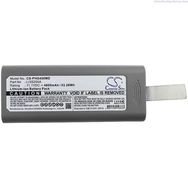 

11.1V 4800mAh CS-PHG400MD Medical Battery LI3S200A for Philips G40, GS10, GS20, G40E +TOOL