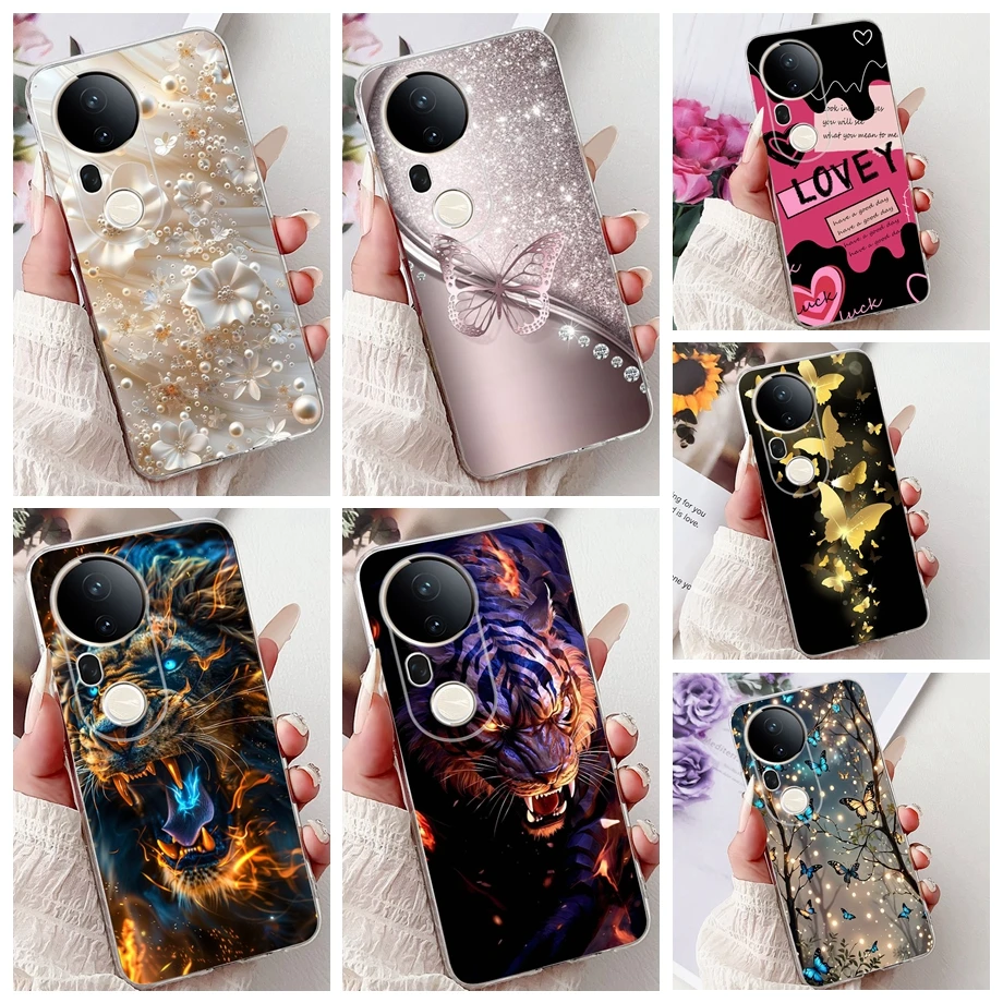 

For Vivo S20 Pro VivoS20 Case Lion Flower Butterfly Koifish Phone Cover For Vivo V2429A V2430A Soft Silicone Transparent Funda