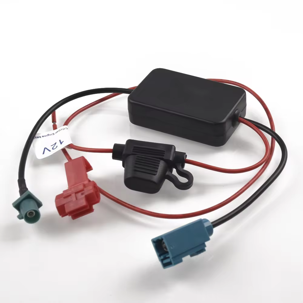 Car Radio FM Antenna Amplifier Signal for vw fakra Booster 12V Connector