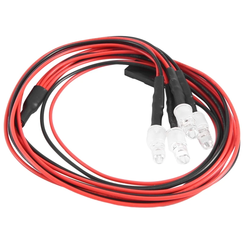 5PCS 4LED 5Mm Fari RC Parti Accessori Luci a LED per modello 1/10 Drift Car Vehicle, blu e verde