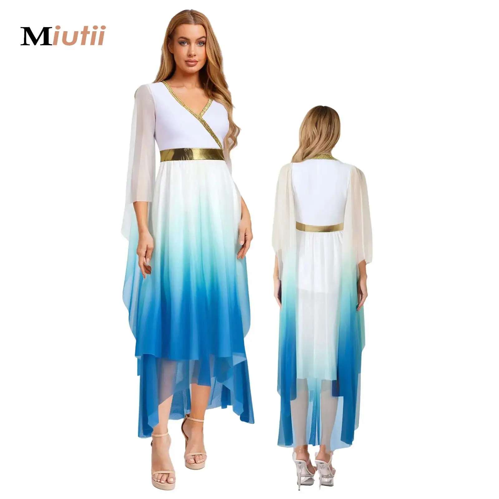 

Women Ancient Roman Greek Queen Athena Goddesses Cosplay Costume Halloween Theme Party Cleopatra Queen Wear Gold Trim Toga Dress