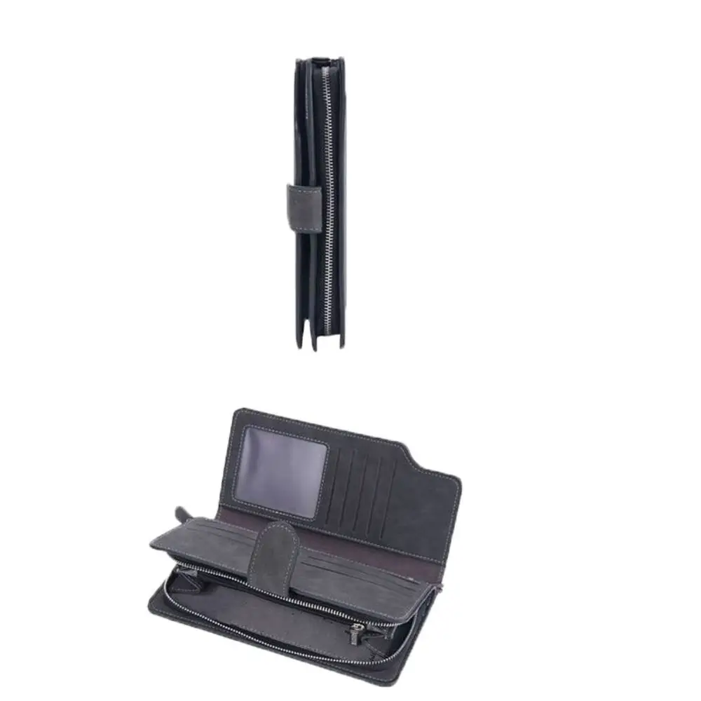 أزياء بو الرجال محفظة طويلة سعة كبيرة غلق بمشبك الأعمال المحفظة حقيبة يد جيب للهاتف حامل البطاقة فتاة
