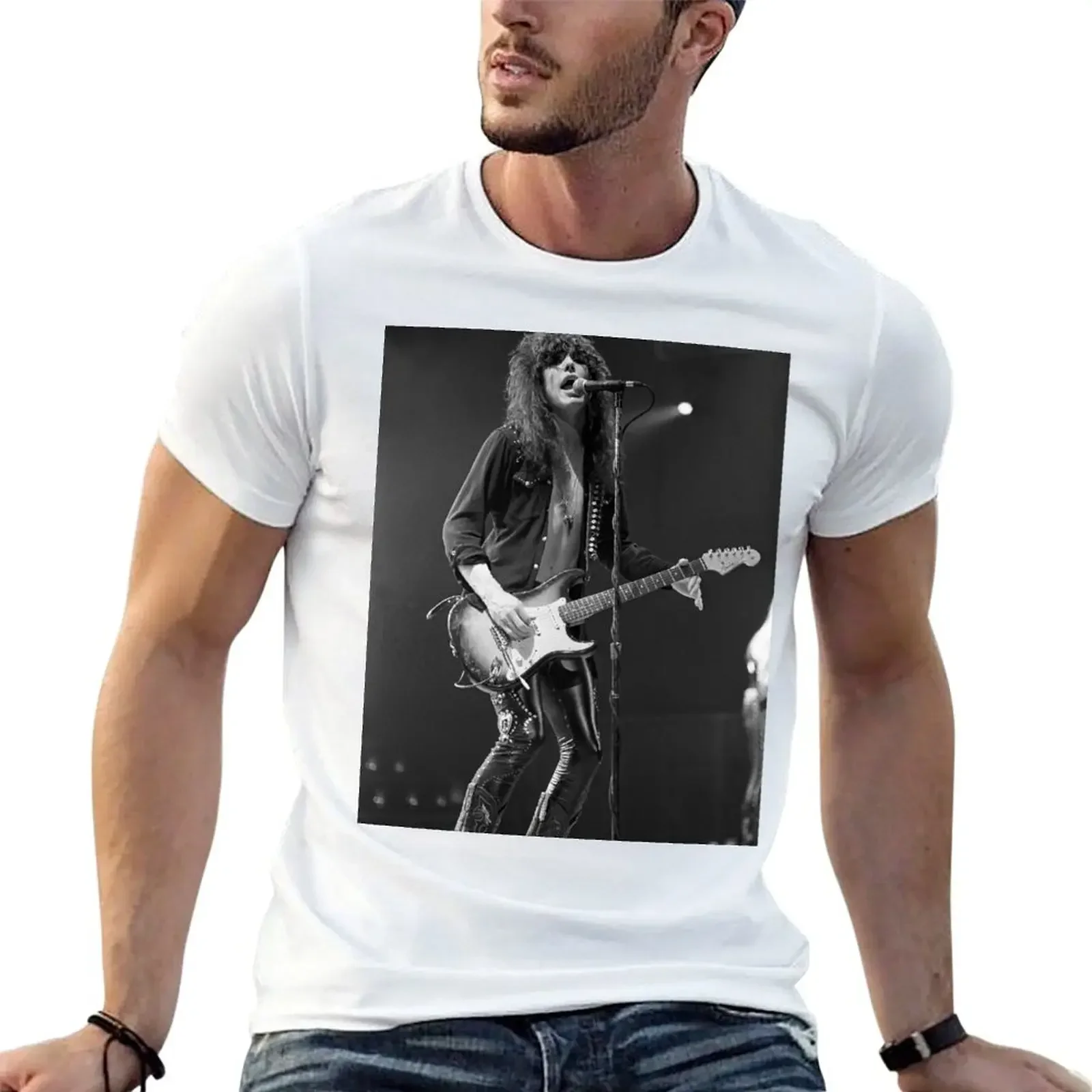 

Tom Keifer - Cinderella - BW Photograph T-Shirt graphic t shirts kawaii clothes quick drying summer tops black t-shirts for men