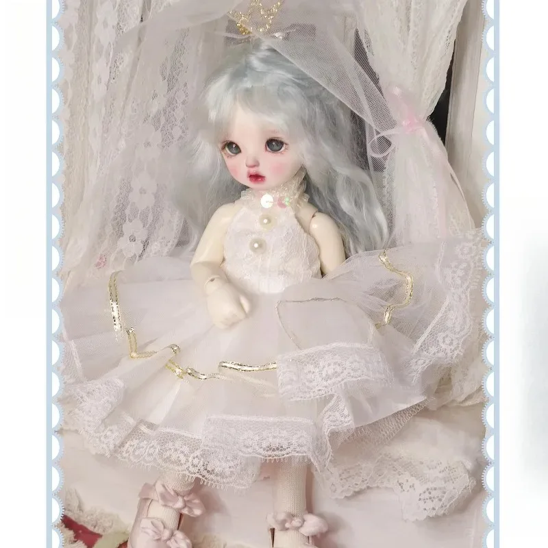 Maßgeschneiderte Hochzeit im Maßstab 1:6 mit Schleierkleid, BJD-Puppenkleidungsset, Modell für BJD-Actionfiguren, Puppenszene, Dekor