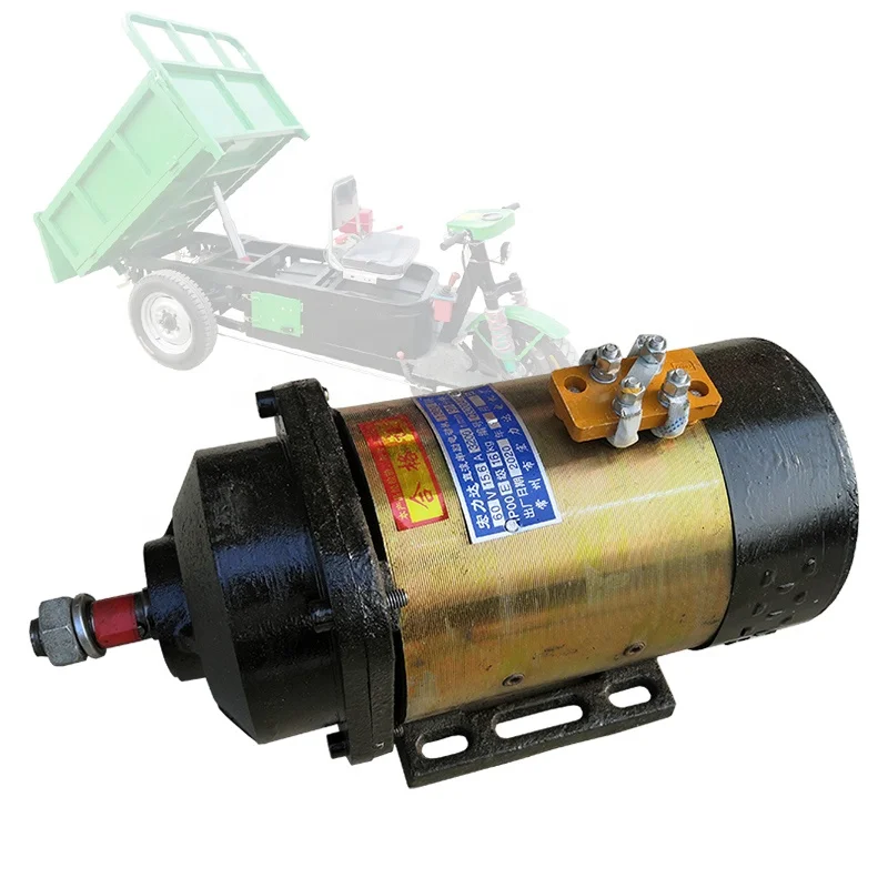 

Customized 60v1500W DC Series Brush Motor Pure Copper Wire Series Electromotor for Low Speed Load Electric Tricycle Equipment