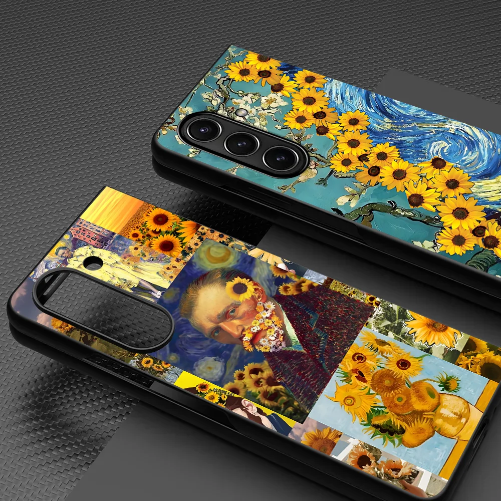 Case for Samsung Galaxy Z Fold 8 Ultra ZFold7 ZFold3 ZFold5 ZFold6 ZFold4 Z Fold 7 Phone Cover Shell Van Gogh Sunflowers