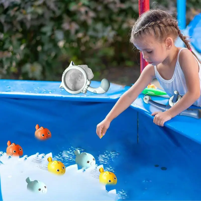 

Fishing Bath Toy Water Floating Fish Activities Bathtub Toy Parent-child Interactive Toys Magnetic Fishing Play Set kids gifts