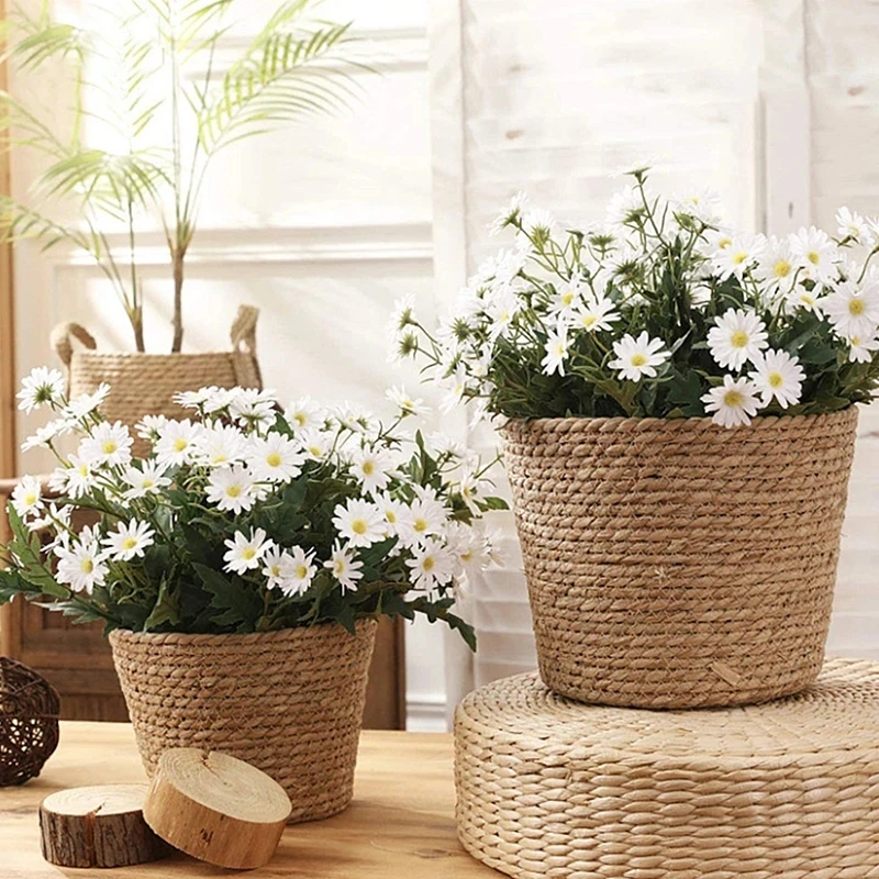 Plant Pots Seagrass Basket Planter Handmade Woven Storage Indoor Decorative for Wicker Rattan Laundry Flower For Home Garden