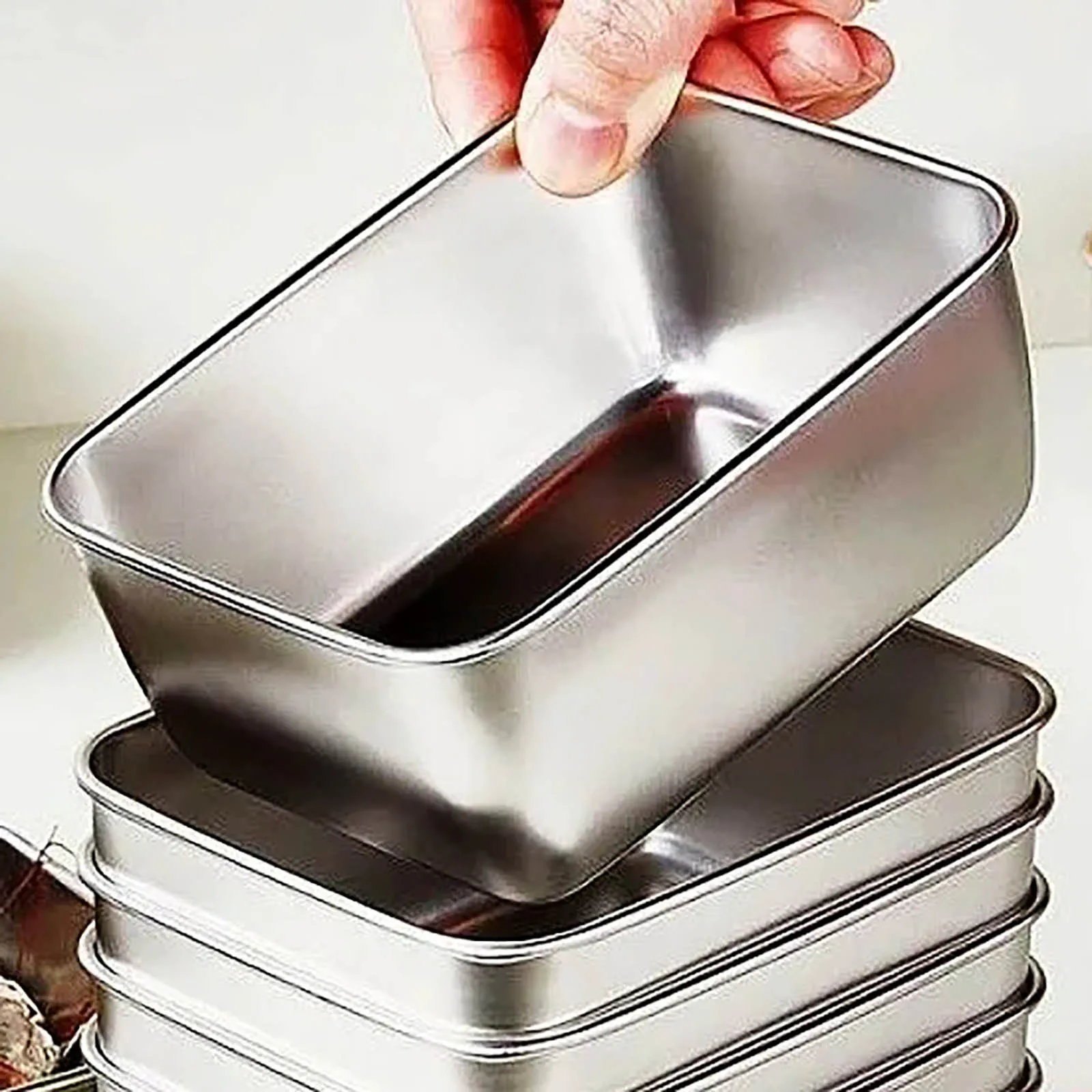 Fresh Keeping Box Stainless Steel Sealed With Lid Refrigerator Food Storage Box Commercial Equipped With Small Ingredient Box