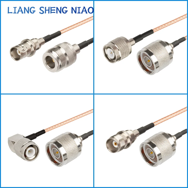 Imagem -04 - Extensão Cabo Conector Adaptador rf Jumper Pigtail Connector Rg316 n Macho Plug para Bnc Tnc 50 Ohm 0.1m30m rf