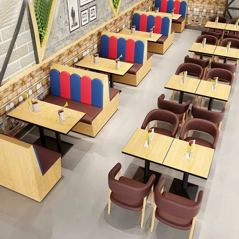 Restaurant Booth PU Leather Multiple Color Modern Commercial Use Sofa Bench Booth used Restaurant Furniture With High Back