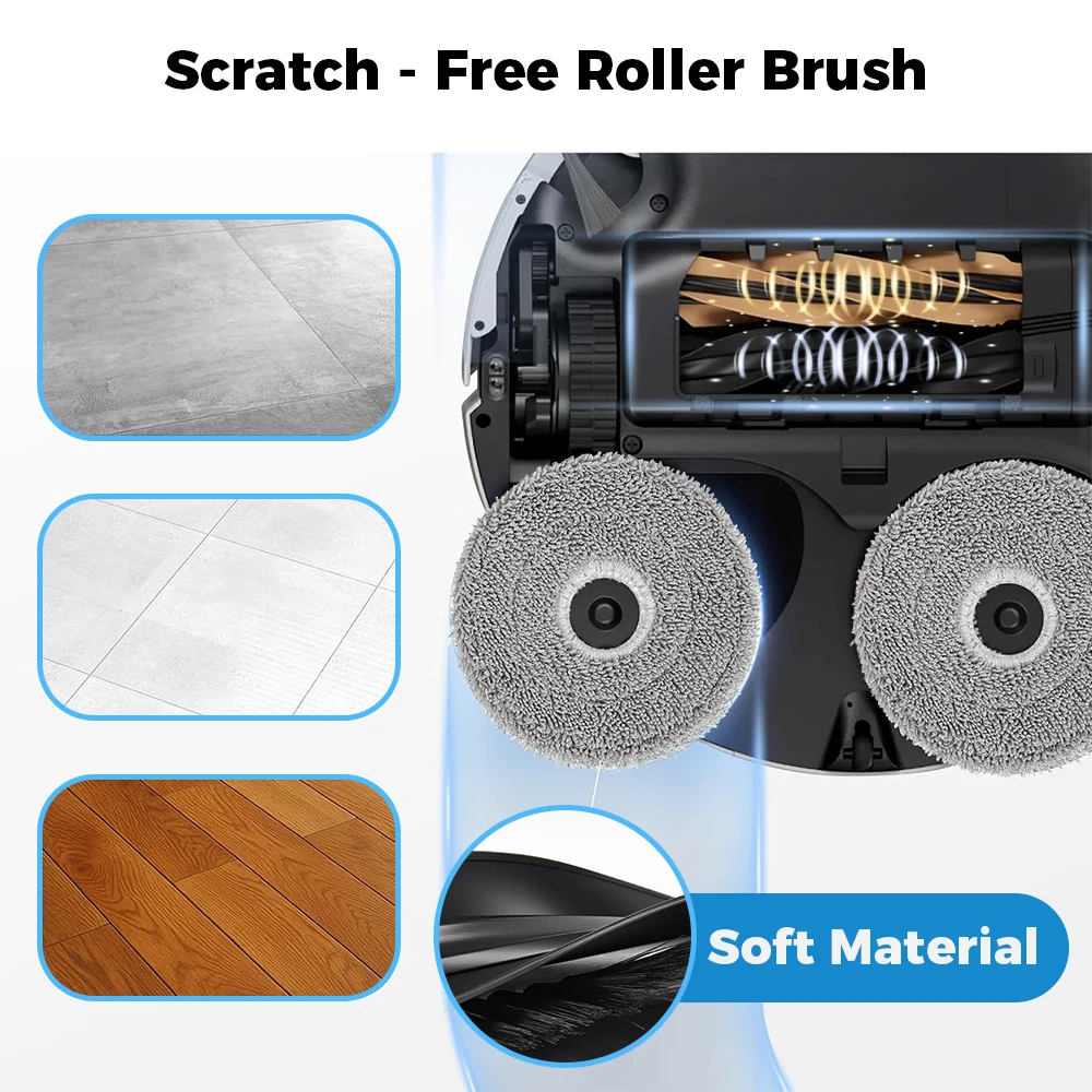 Wischtücher Staubbeutel für Dreame X50 Pro/X50 Ultra/X50 Master/L40S Pro Ultra/L50 Pro Ultra/MOVA V50 Ultra Haupt- und Seitenbürstenfilter – Detail 19
