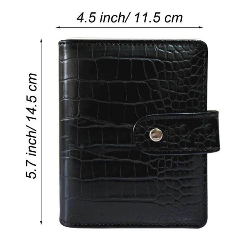 A7 Pu Lederen Budget Bindmiddel Hervulbare 6-ring Losbladige Persoonlijke Planner Notebook Met 6 Ritszakken Cash Enveloppen Systeem