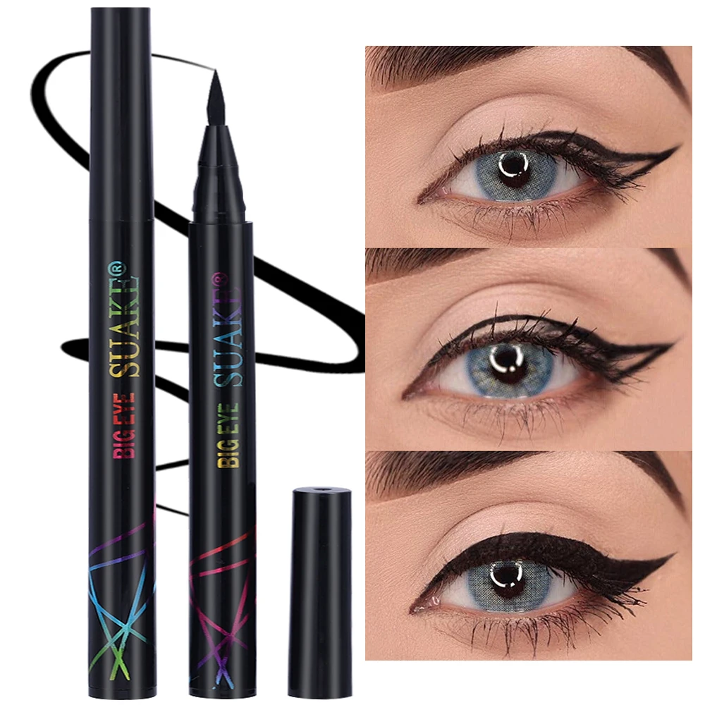 Waterproof Matte Black Liquid Eyeliner Pen Quick Dry Not Bloom Smooth Eye Liner Lasting Lower Eyelashes Pencil Makeup Cosmetics