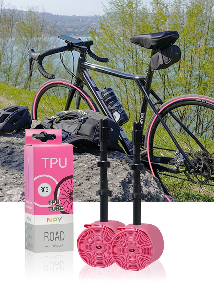 AliExpress Vanork NPY 1/2 Pack Tpu Bike Tubes 700x18-32c Inner Tube,45/65/85mm Aluminum Alloy Fv Valve With Removable Core Suitable For Road Bikes
