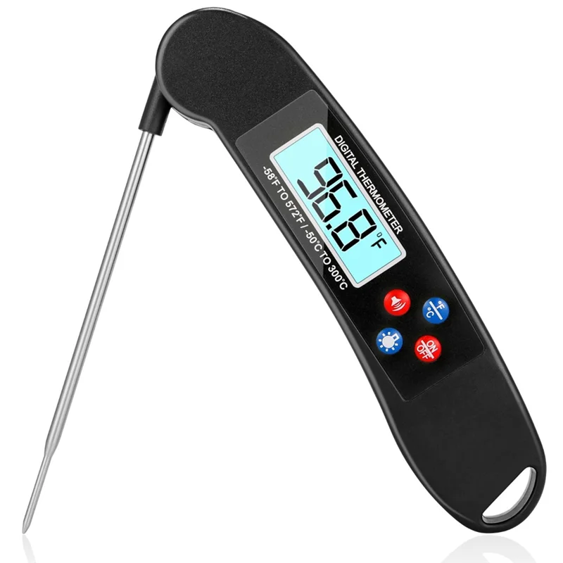 A03F-Backlight Instant Read Timer Kitchen Food Thermometer Ideal Gift For Family Instant Read Thermometer For Grilling