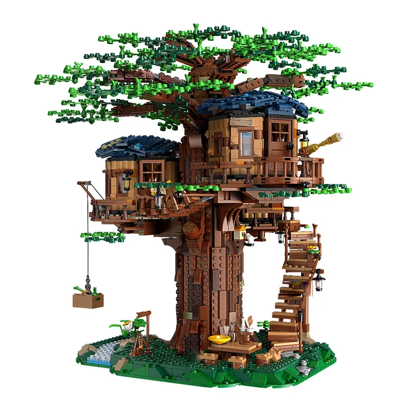 

3036 PCS Tree House Two Colors Leaves Compatible 21318 6007 Building Blocks Bricks Christmas Birthday Toy Gift IN STOCK
