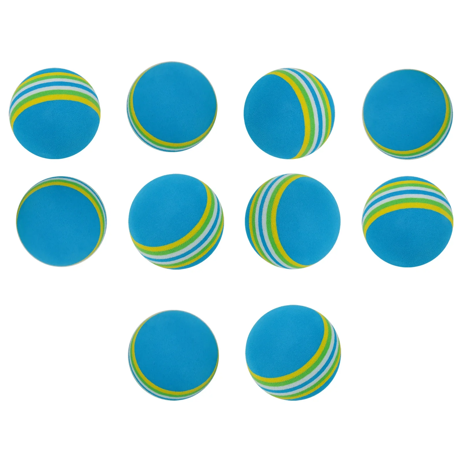Bolas de esponja para practicar en interiores, pelota de Golf suave de espuma EVA de 10 piezas, Flexible, color rojo, azul y amarillo, 42mm