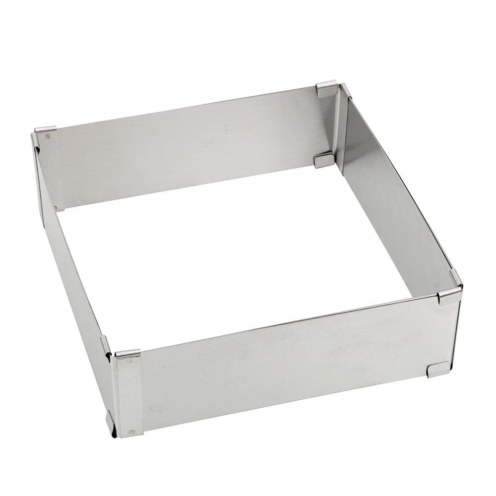 Bakeware Stainless Steel Adjustable Mousse Ring DIY Cake Decorating Mould Square Cake Mold Dessert Baking Tool