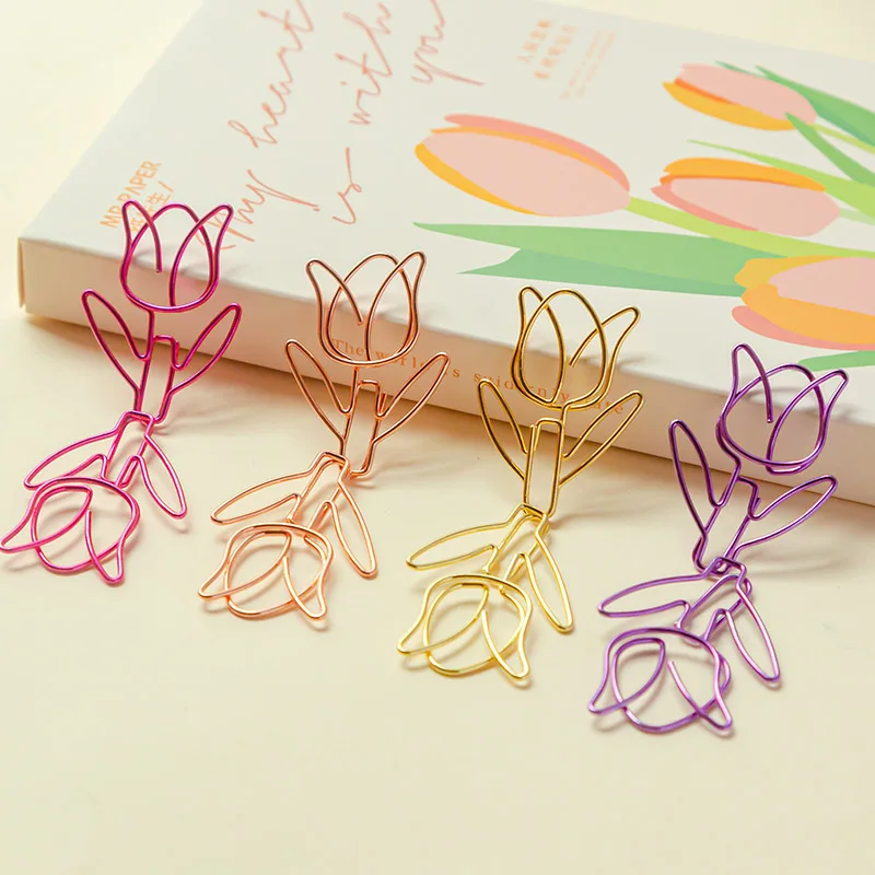 Creative Bookmark 1pcs Colored Metal Paper Clip Office Stationery Cartoon Anti Rust Pin