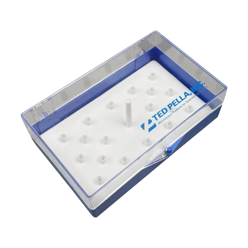 Scanning Electron Microscope Sample Box FEI Nail Shaped Sample Stand SEM Storage Box 10/4/12 Holes