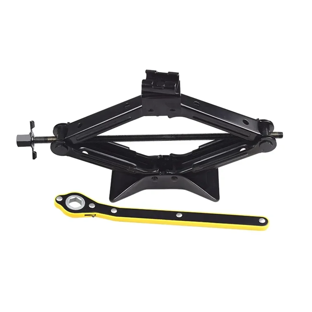 More Effortless 2Tons Foldable Car Jack Hand-operated Horizontal Type 2 Tons Tire Repair Tool