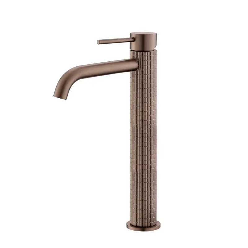 Geborsteld Rose Gold Badkamer Kraan Geborsteld Goud Wastafel Kraan Kunst Gesneden Wastafel Kraan Warm & Koud Grijs Toilet Kraan Kraan Waterkraan
