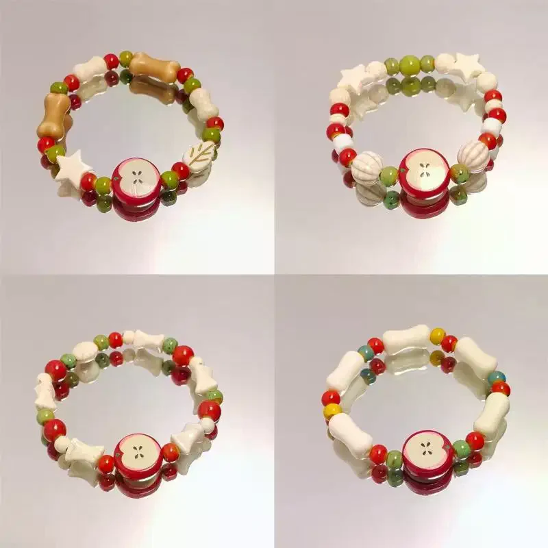 Retro Bead Bracelet Cute Color Mixed Star Women Bracelet Fashion Design Jewelry Trend Bracelet Accessories Gift