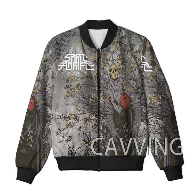 

CAVVING 3D Printed SPIRIT ADRIFT Rock Zipper Bomber Jackets Men Overcoat Mens Coat Zip Up Jackets for Women/Men